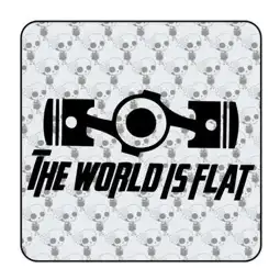 Autocollant The World Is Flat 2